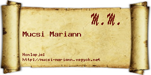 Mucsi Mariann névjegykártya